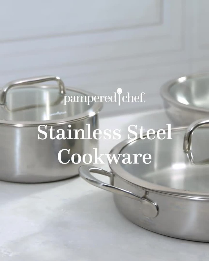 ✨ Meet your new kitchen MVPs: our brand-new Stainless Steel Cookware Collection ✨

This stunning line was designed for cooks who want both style and performance:

🥘 4.5 qt. Sauté Pan – perfect for one-pan meals and family favorites
🍳 10" Skillet – your go-to for searing, sautéing, or weekend breakfasts
🥄 3 qt. Sauce Pan – from soups to sauces, this one has you covered

✅ Sold separately or grab the set to save money
✅ Oven, stovetop, broiler & grill safe (yes, even induction!)
✅ Dishwasher safe + metal utensil safe
✅ Uncoated & PFA-free
✅ Backed by a lifetime guarantee

This line was truly made to keep up with you in the kitchen, while looking gorgeous on your stove.

👀 Wanna snag my top one-pan recipes? Say “YES” and I'll hook you up! 
 #sautePan #onepanmeal #weeknightdinner #cooking #recipes