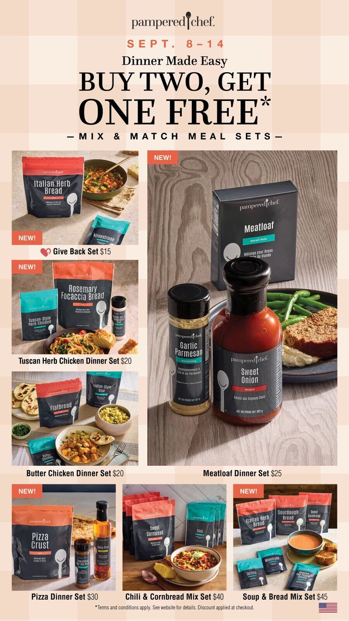 For a limited time buy two meal mixes and get a third free! Message me for link!